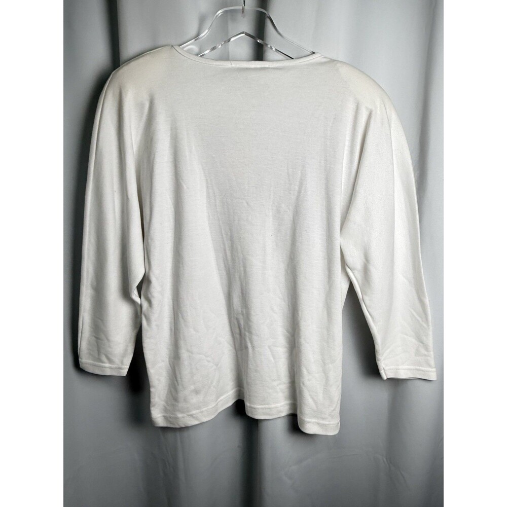 Vintage Raoul Embroidery Appliqué Beaded 3/4th Sleeve Top Sz Medium New - Picture 6 of 8